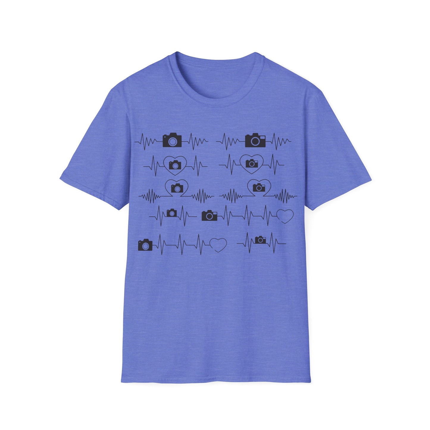 Camera Heartbeat Shirt – Photographer Pulse + Photography Lover T-Shirt