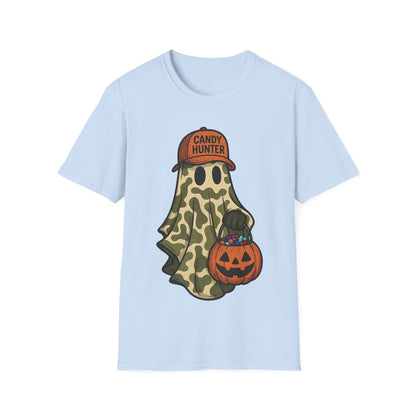 Candy Hunter Ghost Shirt – Funny Camo Halloween Trick-or-Treat T-Shirt