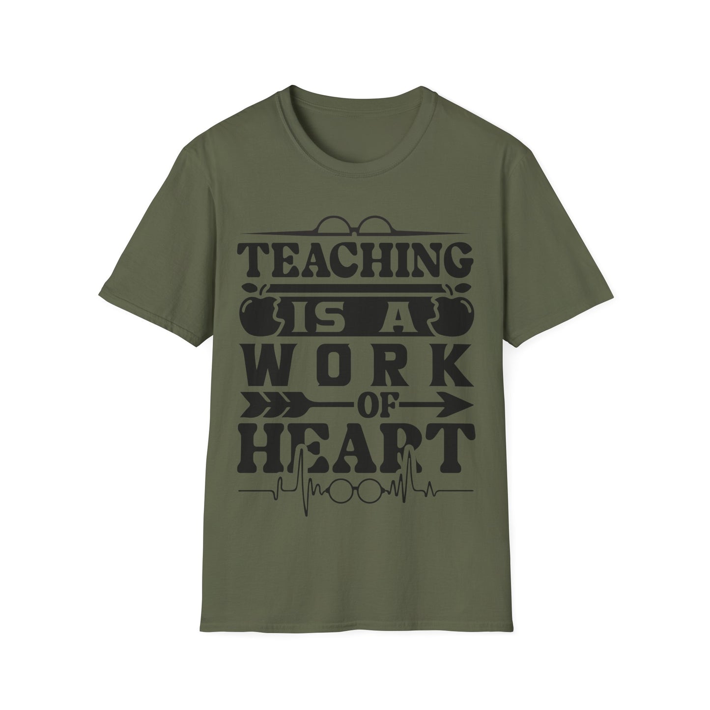 Teaching is a work of HEART teacher inspiration t-shirt