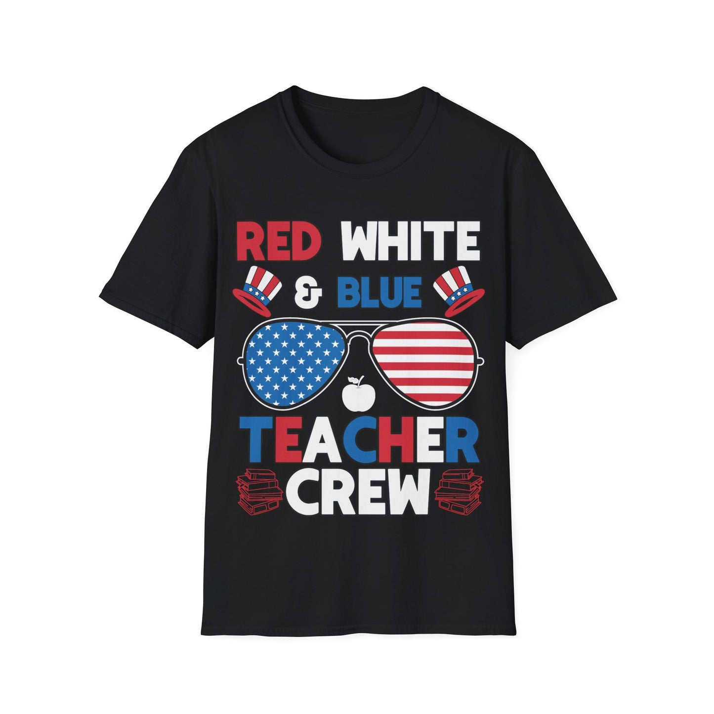 Red White & Blue Teacher Crew Patriotic - Teacher's Unisex Short Sleeve T-Shirt