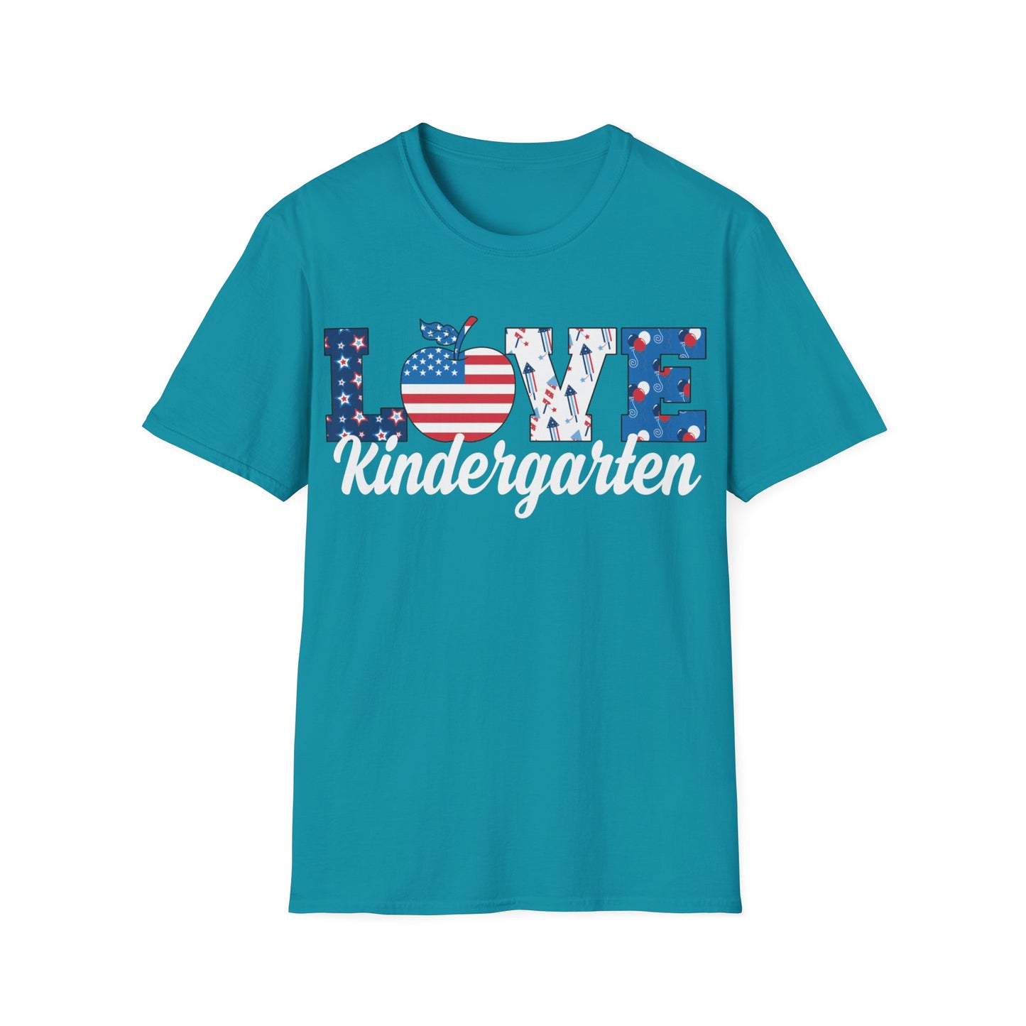 Love Kindergarten Patriotic - Unisex Short Sleeve T-Shirt