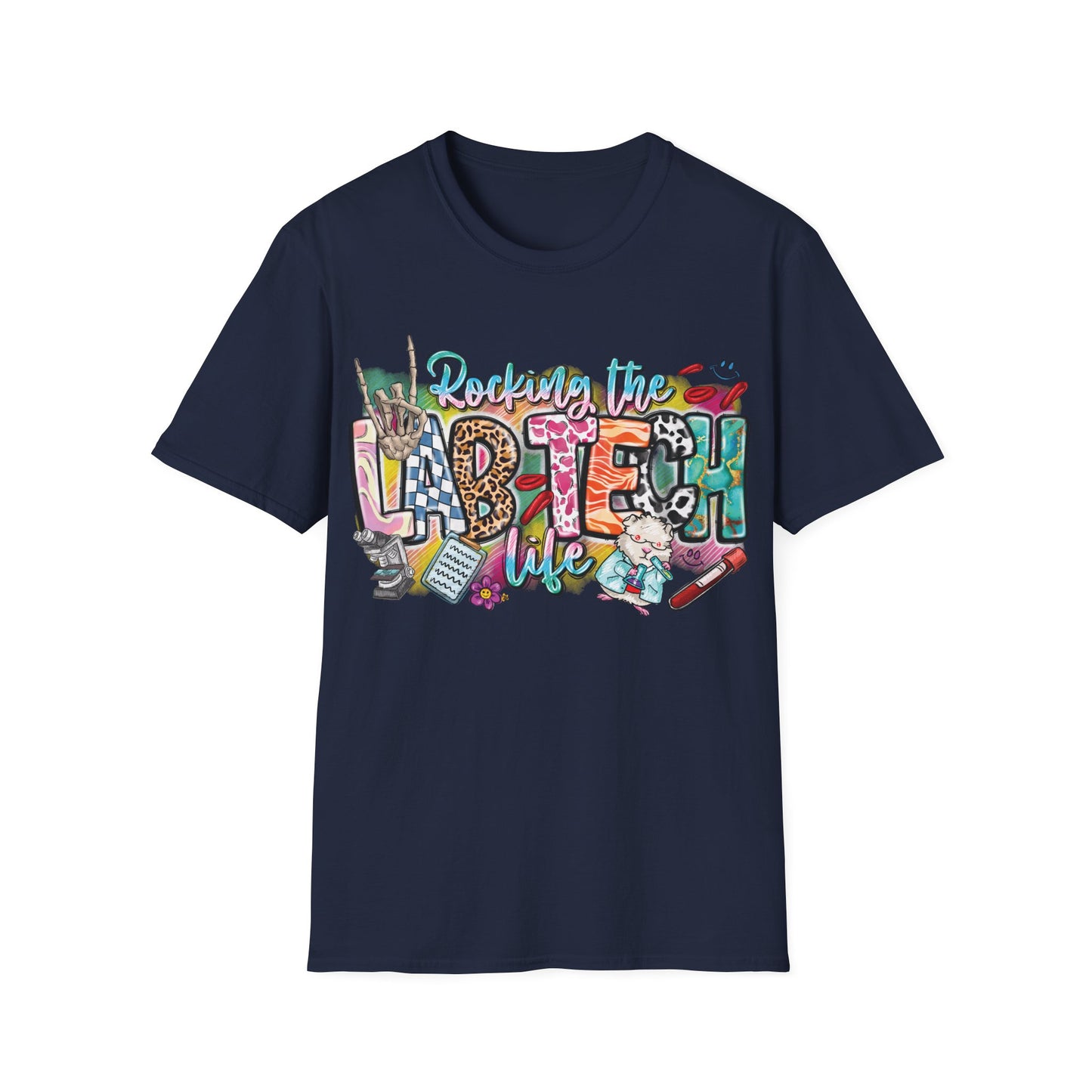 Rocking the Lab Tech Life - Colorful + Bright Unisex Short Sleeve T-Shirt