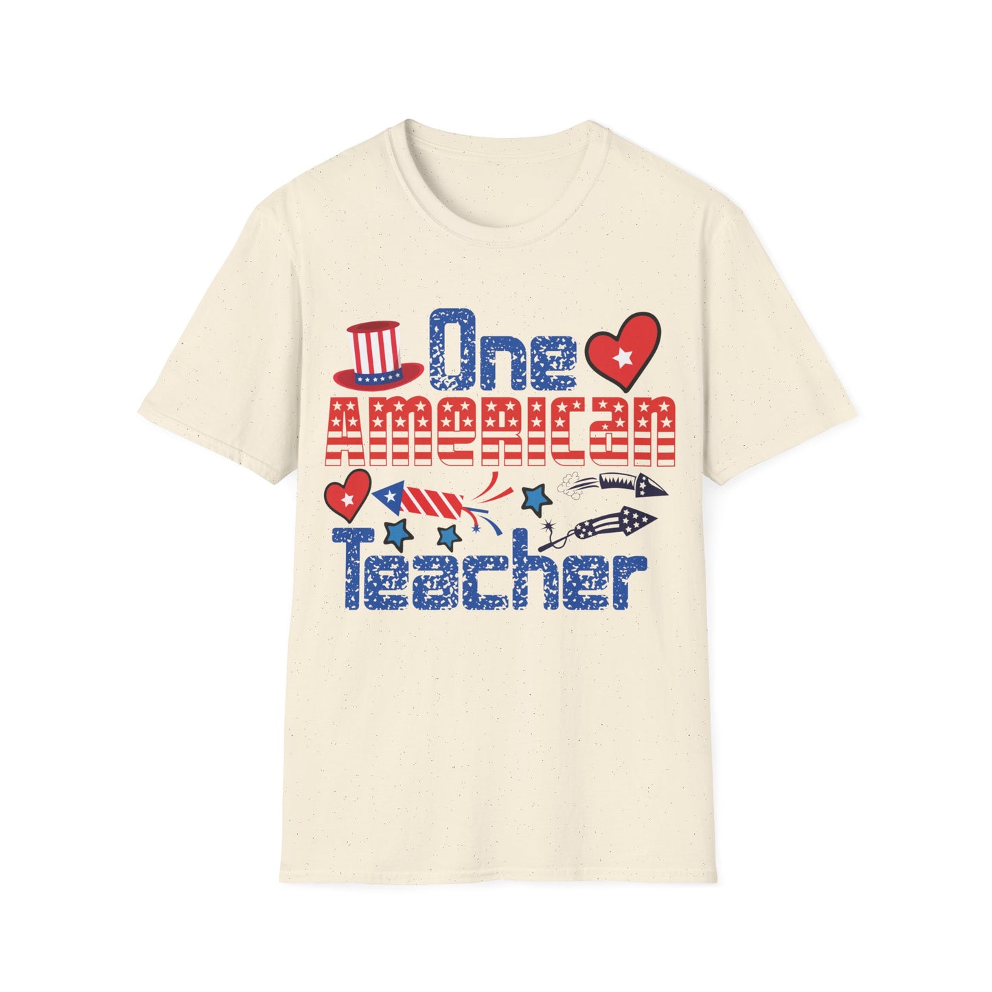 One American Teacher 4th July Celebration - Unisex Short Sleeve T-Shirt