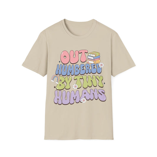 Outnumbered by Tiny Humans Unisex T-shirt - Cute Kindergarten + Parent Shirt