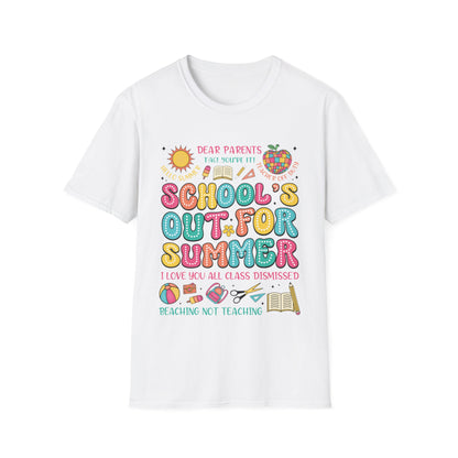 School's Out For Summer Graphic Tee - Teacher's Unisex Short Sleeve T-Shirt