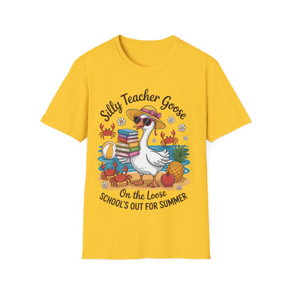 Silly Teacher Goose - Teacher's Unisex Short Sleeve T-Shirt