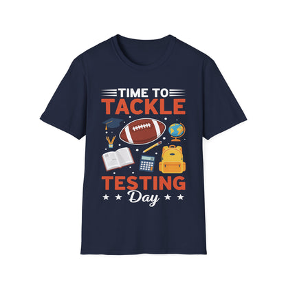 Funny Teacher Testing Day Shirt – Time to Tackle Testing Day T-Shirt