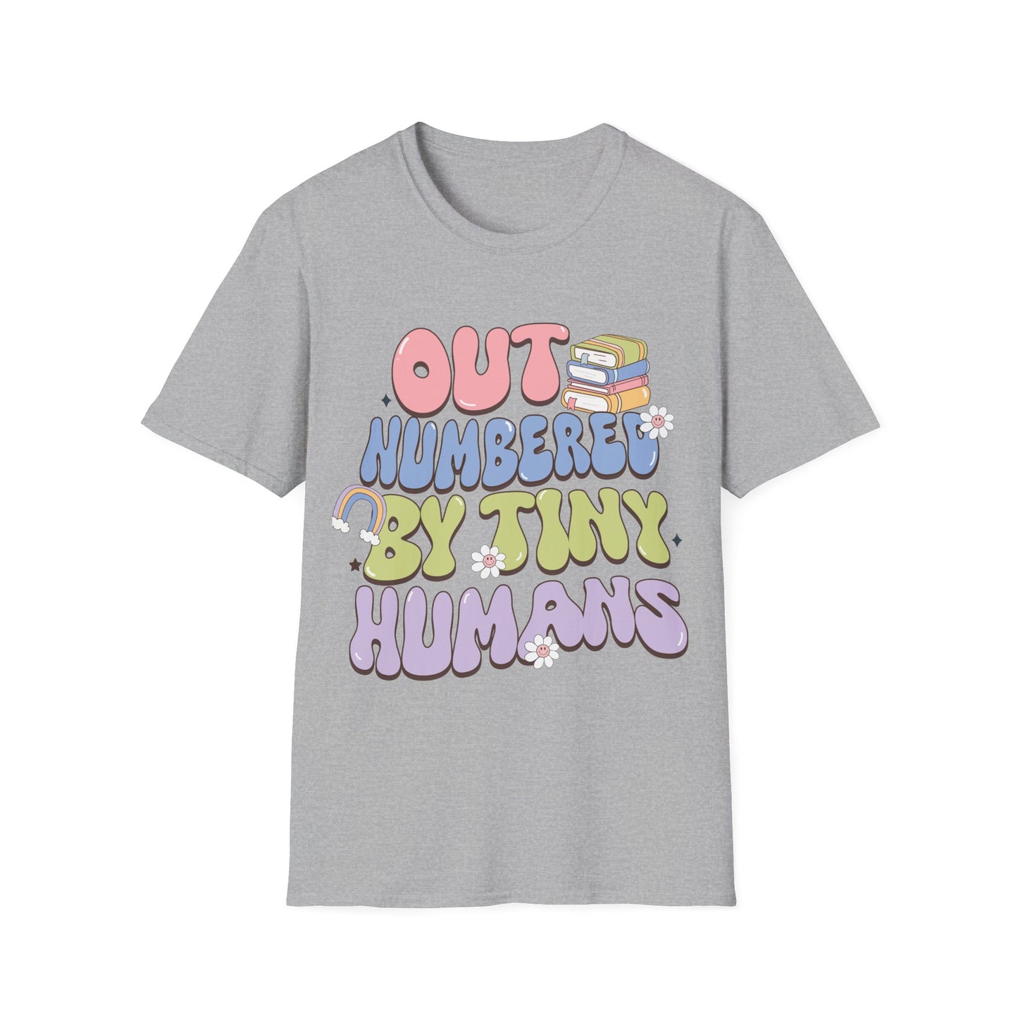 Outnumbered by Tiny Humans Unisex T-shirt - Cute Kindergarten + Parent Shirt