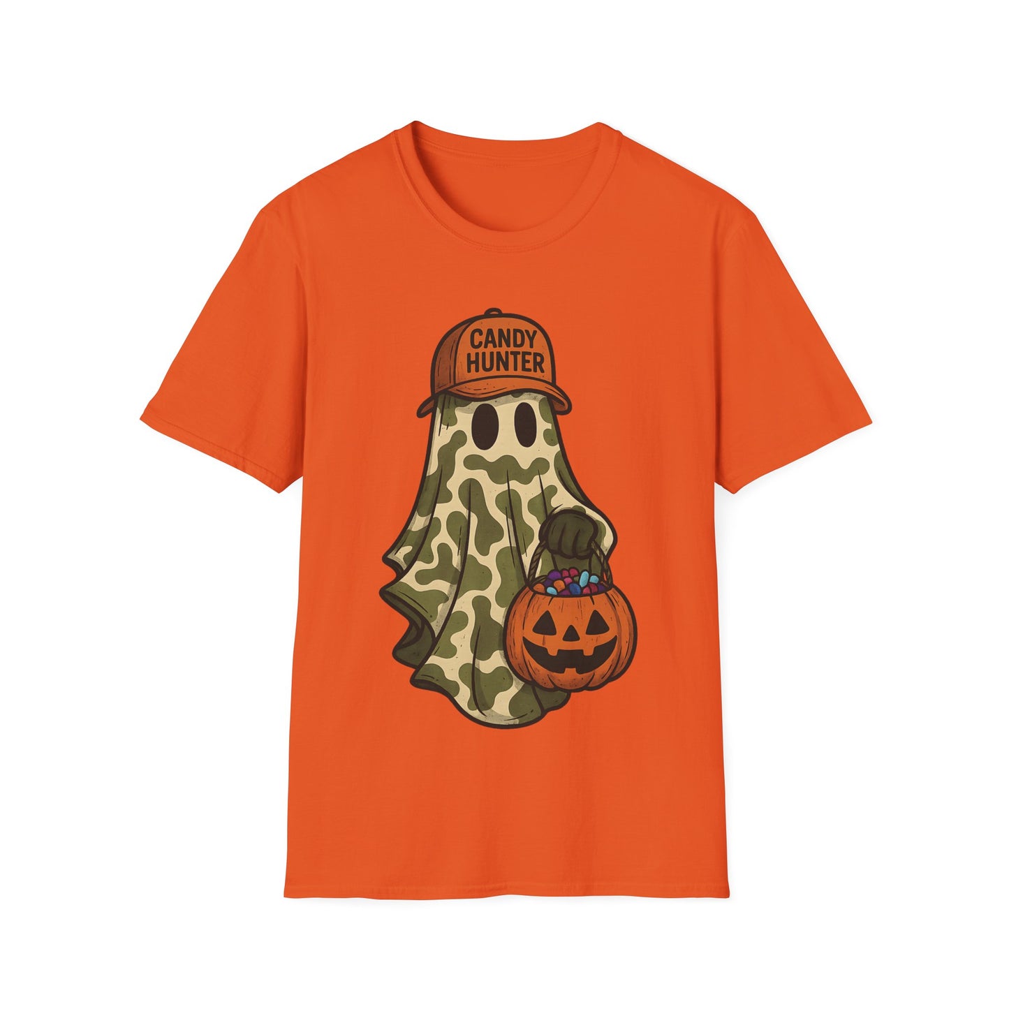 Candy Hunter Ghost Shirt – Funny Camo Halloween Trick-or-Treat T-Shirt