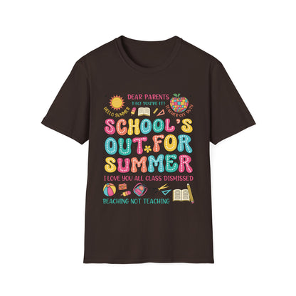 School's Out For Summer Graphic Tee - Teacher's Unisex Short Sleeve T-Shirt