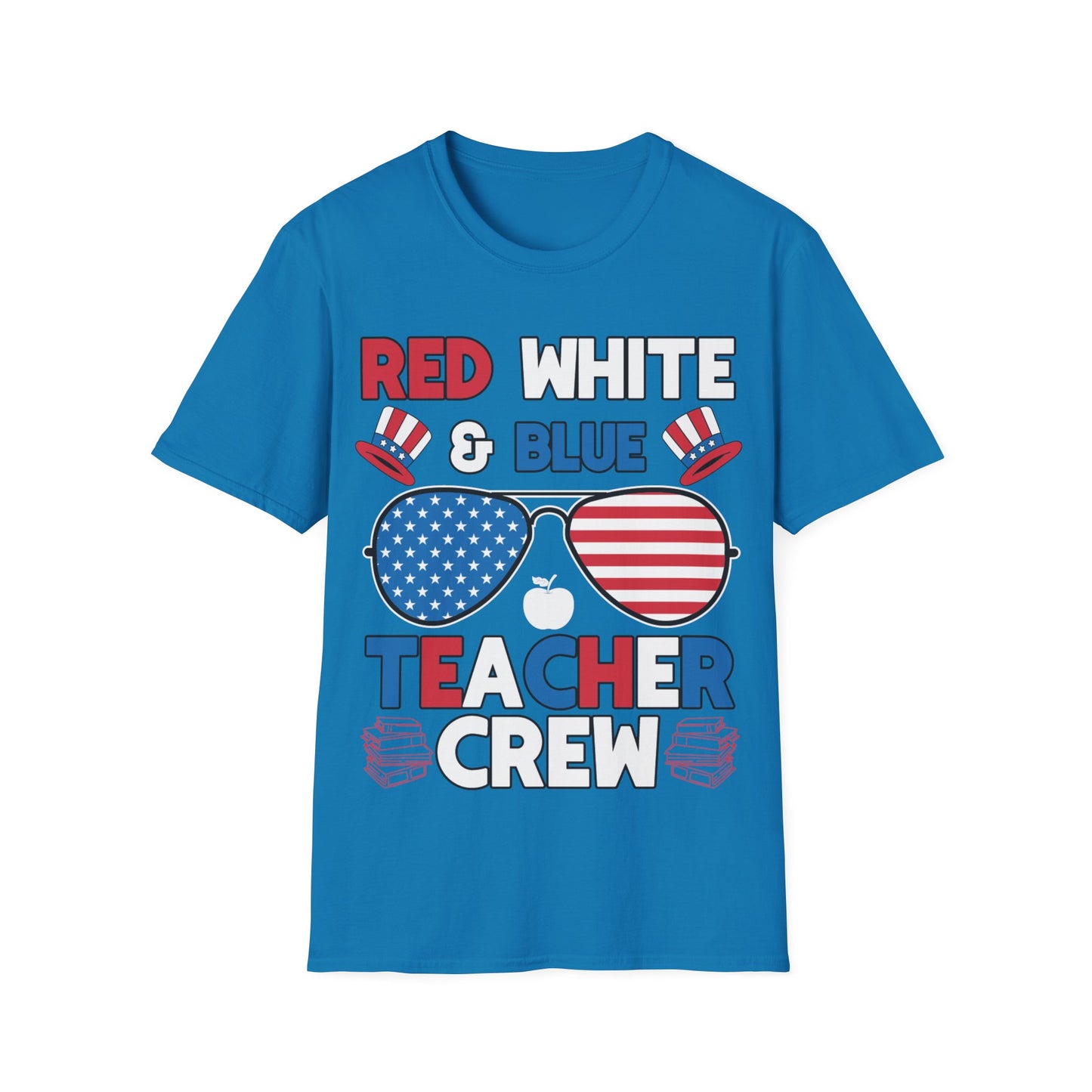 Red White & Blue Teacher Crew Patriotic - Teacher's Unisex Short Sleeve T-Shirt